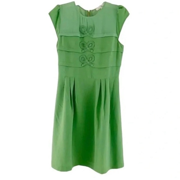 ModCloth Ara Green Vintage‑Inspired Pleated Dress Classic Fit & Flare Size S - Picture 2 of 8